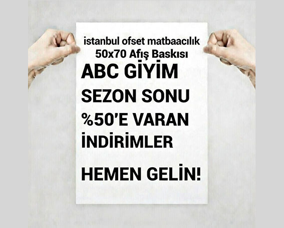 50x70 1 Renkli Afiş Poster Baskı