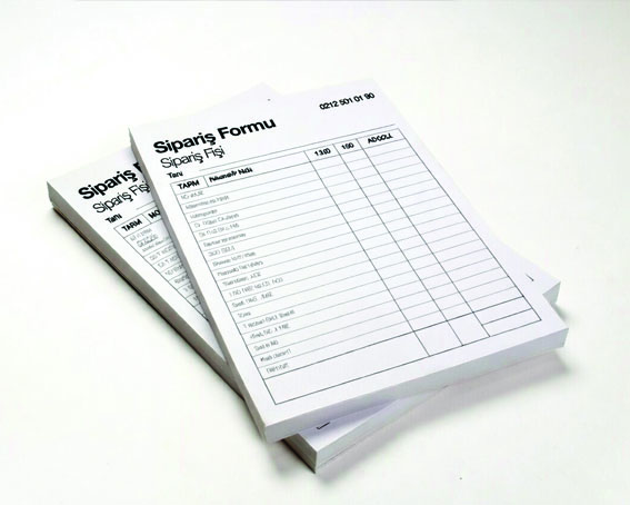 Adisyon Fişi Tek Renk Baskı