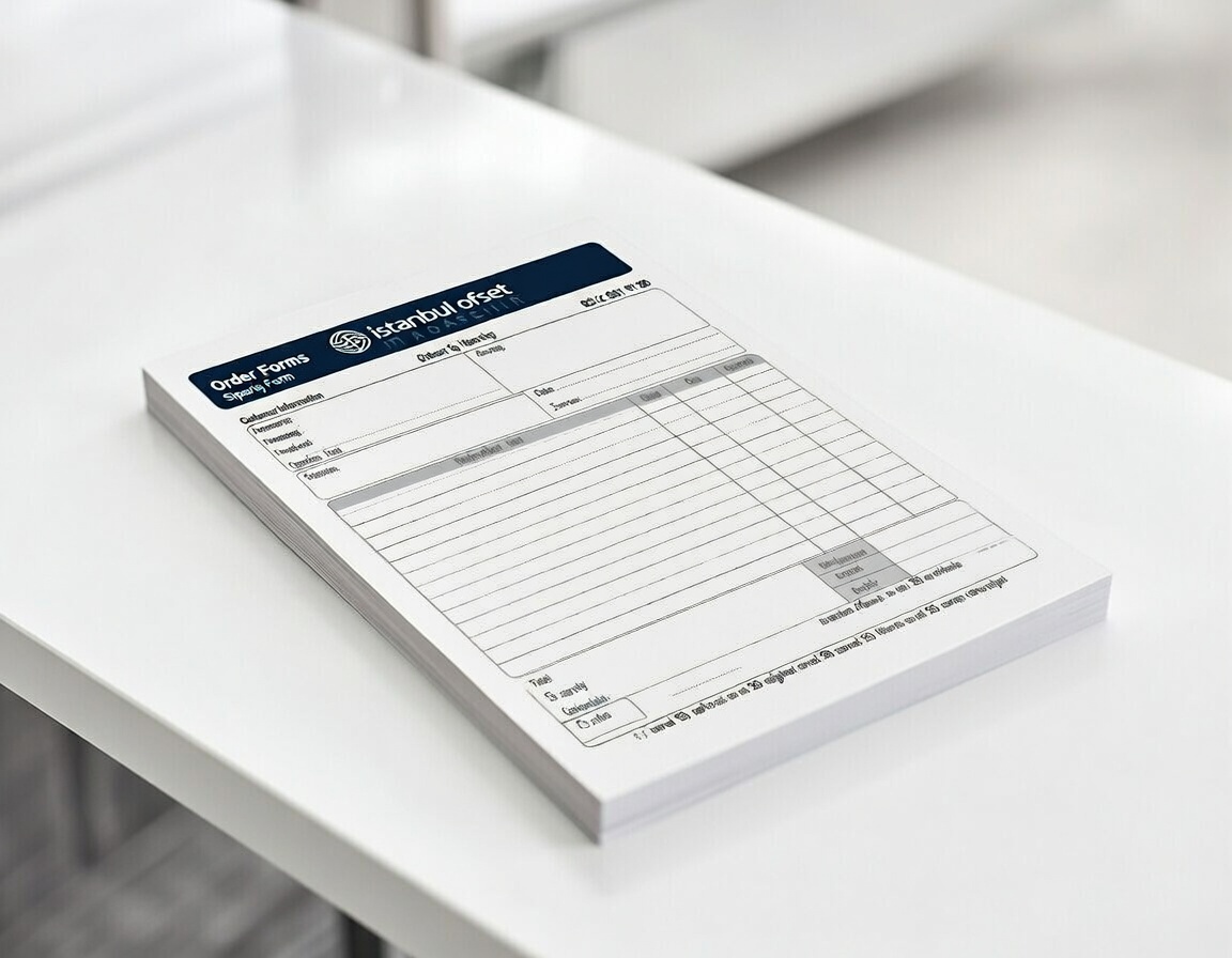 Sipariş Formu Fişi tek renk baskı 1 asıl 3 suret