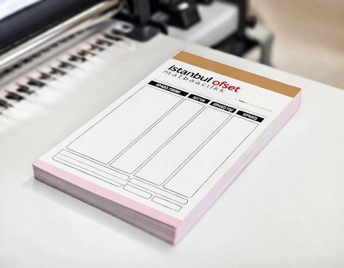 Sipariş Formu Fişi 2 renk baskı 1 asıl 2 suret