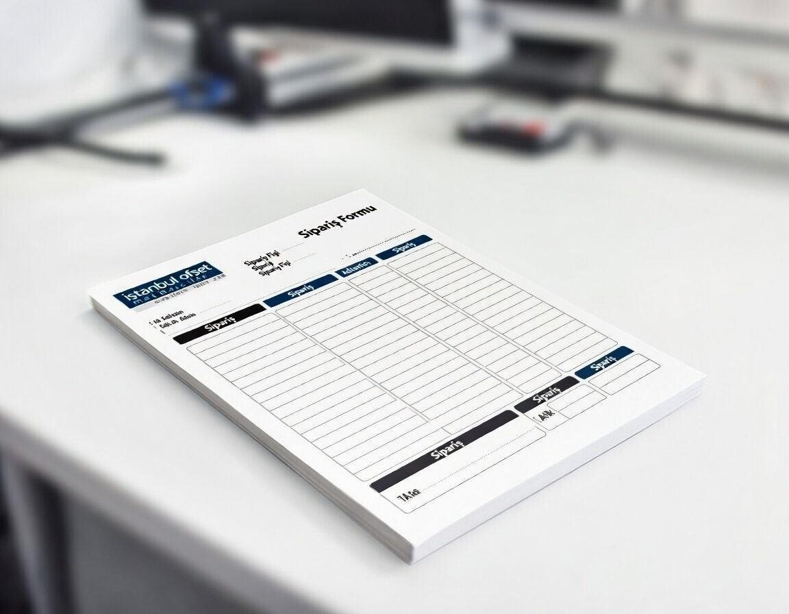 Sipariş Formu Fişi 2 renk baskı 1 asıl 3 suret