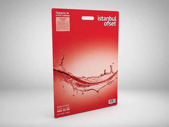 Blister karton baskı örneği (logo baskılı, termoform uyumlu)